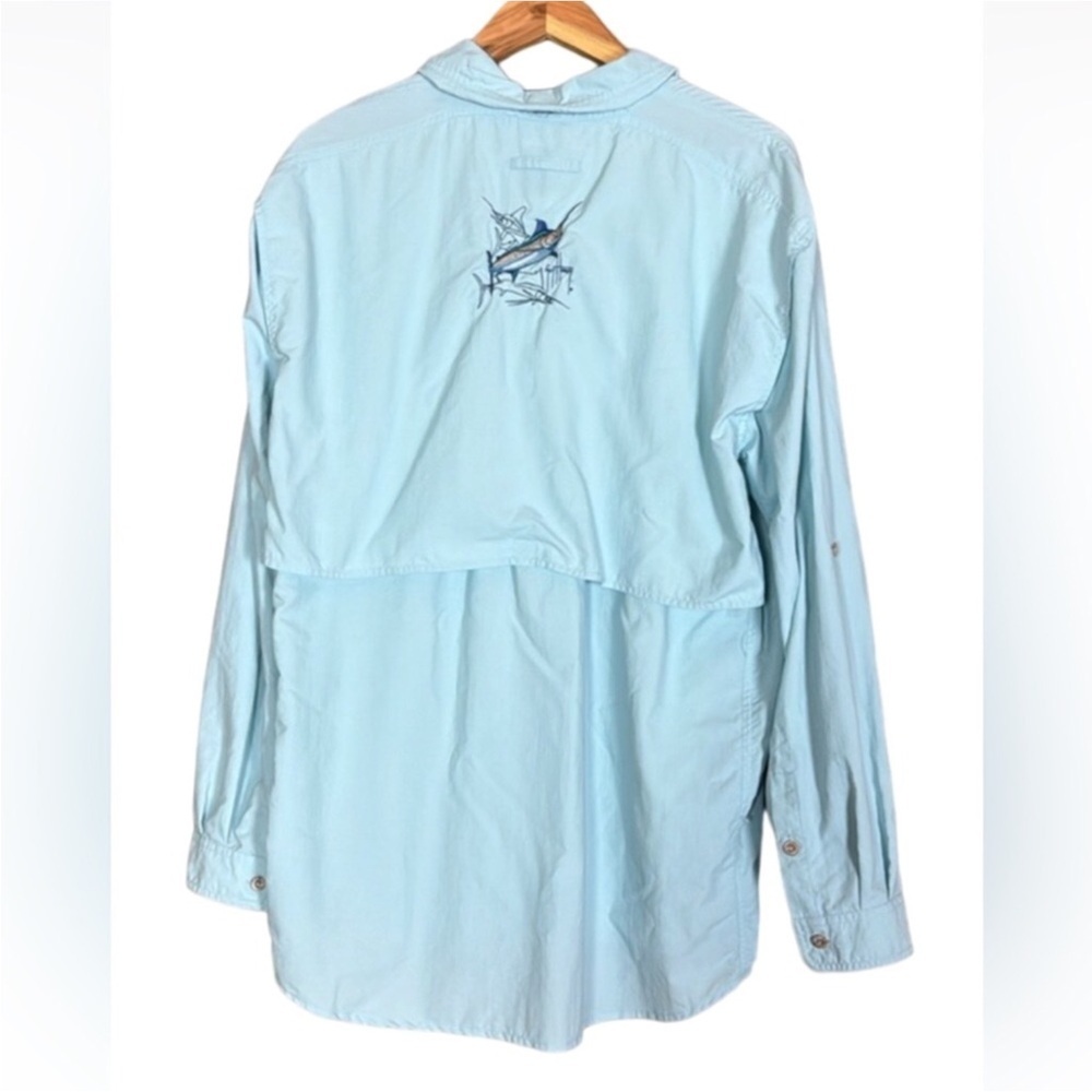 AFTCO Bluewater Guy Harvey fishing shirt with embroidered marlin Size Large